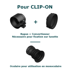 Module de vision nocturne numérique HIKMICRO CHEETAH (CLIP-ON) C32L avec télémètre laser